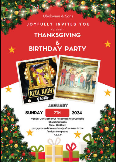 Birthday and Thanksgiving flyer